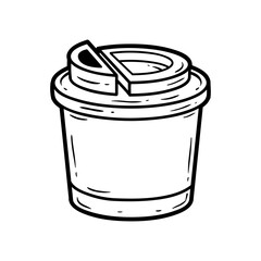 Coffee cup drink hand drawn vector illustration