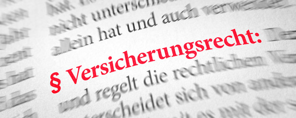  Wörterbuch mit dem Begriff Versicherungsrecht