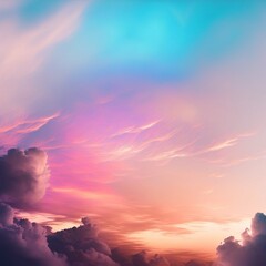 sunset in clouds ,generative ai
