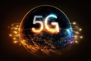 Obraz na płótnie Canvas 5G network sign