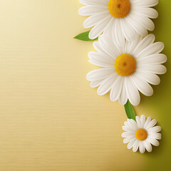 Fototapeta na wymiar Beautiful Flower Daisy Background - Flowers Backdrops Series - Daisy White Wallpaper created with Generative AI technology