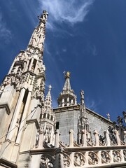 Fototapeta na wymiar Duomo di Milano - Milan Cathedral, or Metropolitan Cathedral-Basilica of the Nativity of Saint Mary