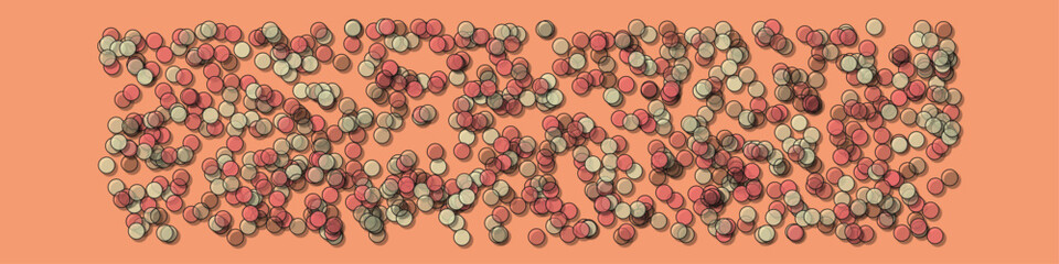 Circles with shadows generative art background art illustration