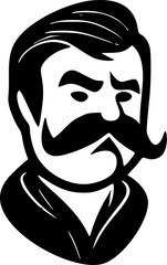 Mustache | Minimalist and Simple Silhouette - Vector illustration