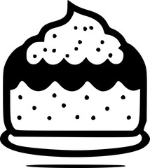 Cake | Minimalist and Simple Silhouette - Vector illustration