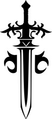 Sword - Minimalist and Flat Logo - Vector illustration
