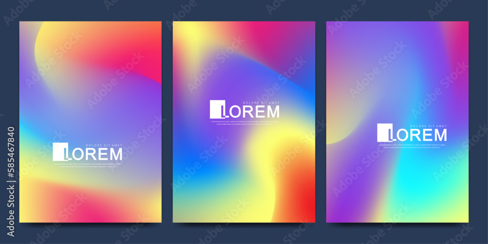 Poster fluid gradient minimal poster layout template. modern cover design. abstract flyer with colorful liq