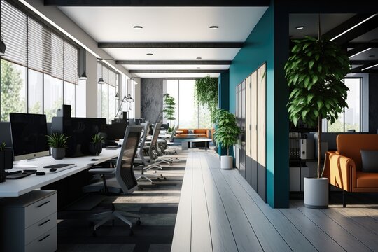 Modern office architecture design render