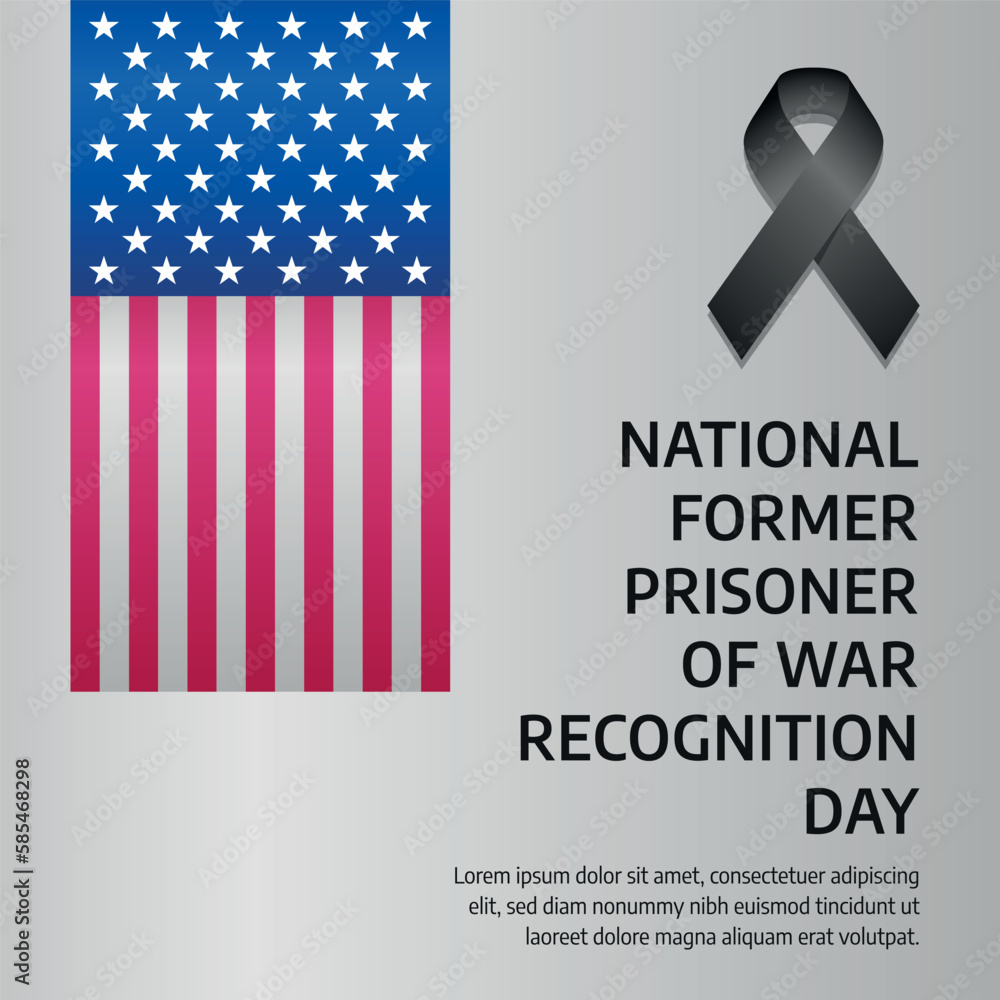 Wall mural vector graphic of national former prisoner of war recognition day good for national former prisoner of war recognition day celebration. flat design. flyer design.flat illustration.