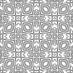 Stylish texture with figures from lines.Abstract geometric black and white pattern for web page, textures, card, poster, fabric, textile. Monochrome graphic repeating design. 