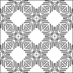 Stylish texture with figures from lines.Abstract geometric black and white pattern for web page, textures, card, poster, fabric, textile. Monochrome graphic repeating design. 