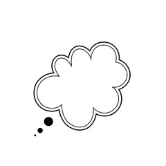 Thought bubble thinking cloud line art vector icon