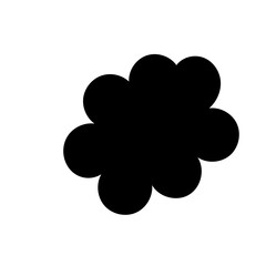 Thought bubble thinking cloud line art vector icon