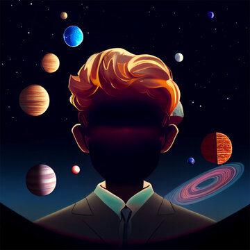 Weltraum Avatar im Comic Stil 3, Comic Look Space Guy