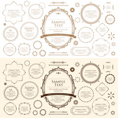 Fashionable frame. Design template. A set of gorgeous foreheads.