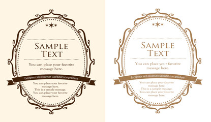 Fashionable frame. Design template. A set of gorgeous foreheads.