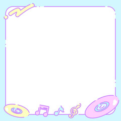 レトロなCDフレーム★PNG