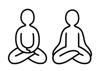 Meditation doodle icon