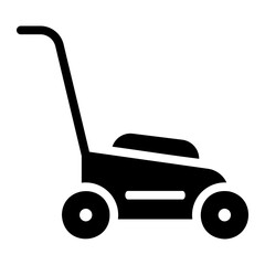 lawn mower glyph icon