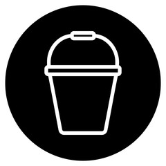 bucket glyph icon