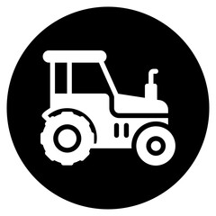 tractor glyph icon