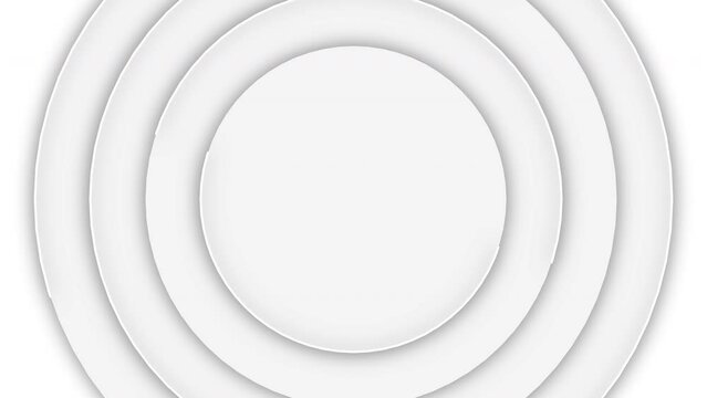 abstract white background with circle shapes in elegant lines looping animation