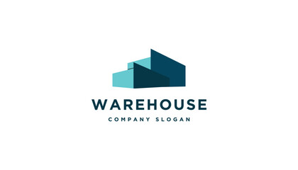 Ware house or garage logo design vector illustration.