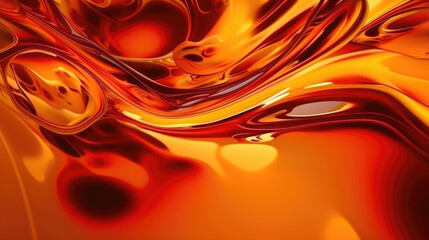 Golden molten glass abstract background by generative AI