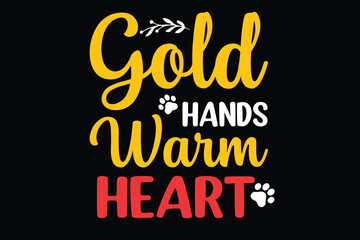 gold hand cat design