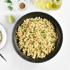 Roasted cauliflower rice