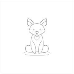 Vector line art of a nice little animal.