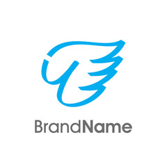 Initial Y Ribbon Wing Logo