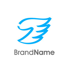 Initial Z Ribbon Wing Logo