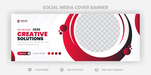 Business facebook cover banner template design  - obrazy, fototapety, plakaty