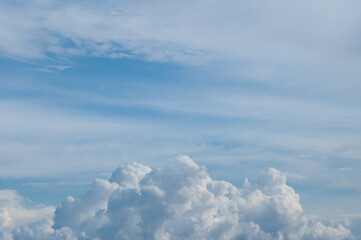 Natural background with white clouds on sky 