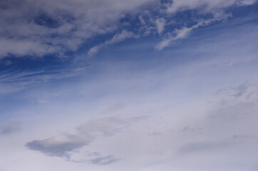 Naklejka na ściany i meble scenic view of clouds on blue sky, nature