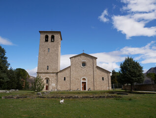 Fototapeta na wymiar View of the Abbey of San Vincenzo al Volturno - Isernia - Molise - Italy