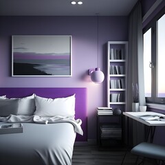 purple lilac colours bedroom design ideas