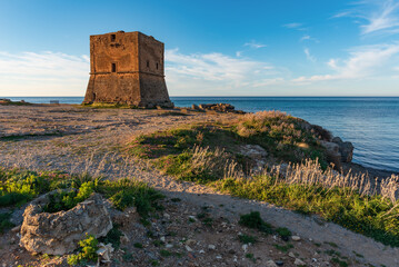 Fototapeta na wymiar Pozzillo tower, Sicily