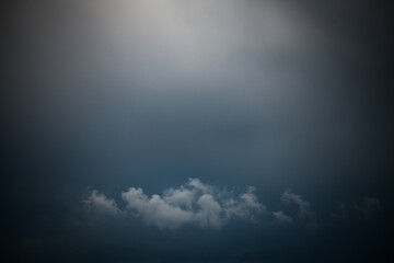 Natural background with dark stormy clouds on sky 