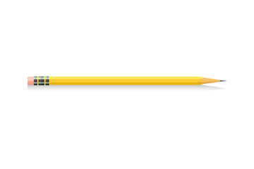 Realistic style pencil for various websites. isolated on white background. Vector illustration.