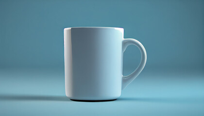 Blank white mug for mockup pink background Ai generated image