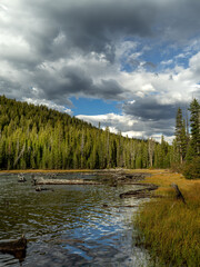 Beautiful mountain lake in Idaho’s wilderness