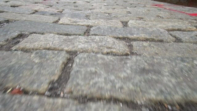 Stone bricks in Soho area of New York city
