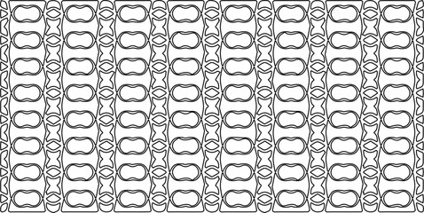 Stylish texture with figures from lines.Abstract geometric black and white pattern for web page, textures, card, poster, fabric, textile. Monochrome graphic repeating design. 