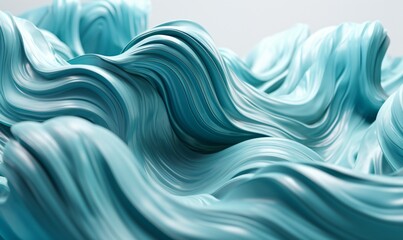 Blue abstract wavy background, Generative AI