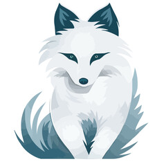 Arctic Fox face head logo vector