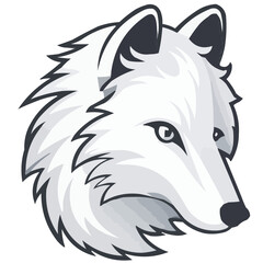 Arctic Fox face head logo vector © Awesomextra