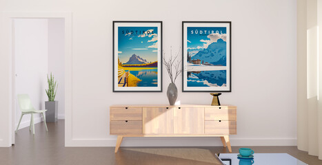 room with posters
