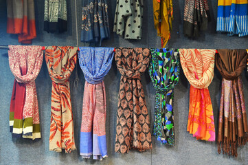 Assortment of cachemere wool colorful handmade oriental scarves